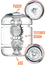 Masturbatore maschile doppio Clear Shot Double Masturbator