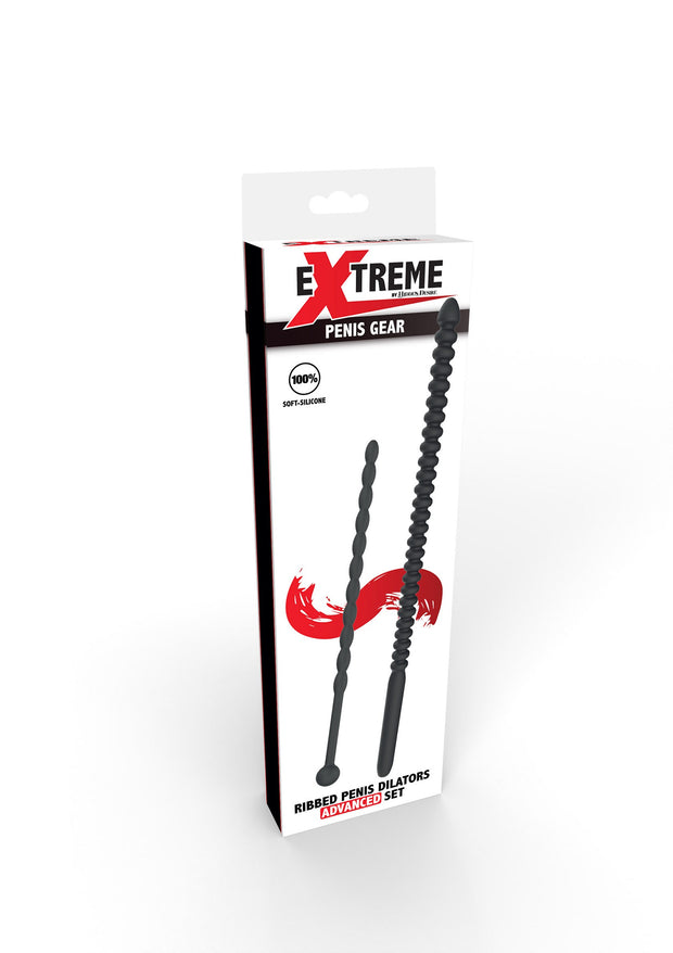 Dilatatore uretrale Ribbed Penis Dilator Set 2 pcs