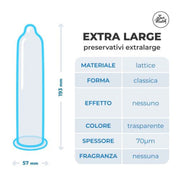 Preservativi Extra Large Profilattici love match 6 pezzi