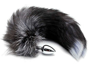 Plug anale con coda Black & White Fox Tail S