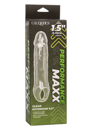 Guaina fallica con anello per testicoli Clear Extension 6.5 In