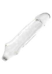 Guaina fallica con anello per testicoli Clear Extension 6.5 In