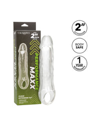 Guaina fallica con anello per testicoli Clear Extension 7.5 In