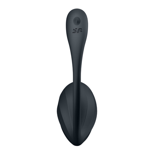 Vibratore Ribbed Petal con app Black