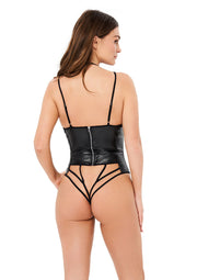 Body erotico g-string wetlook nero kotek