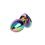 Plug anale rainbow con gemma a forma di cuore butt plug liscio chisa novelties