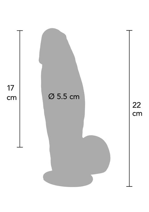 Fallo big con ventosa impermeabile in silicone dual density hidden desire