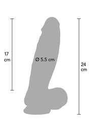 Pene finto soft touch in silicone medicale morbido dildo con testicoli hidden desire