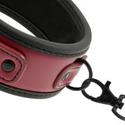 Collare con catena regolabile in pelle e fodera in neoprene fetish dark room