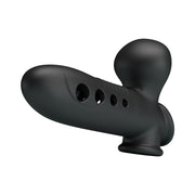Guaina per pene prolunga fallica in silicone con pompa e anello fallico Baile