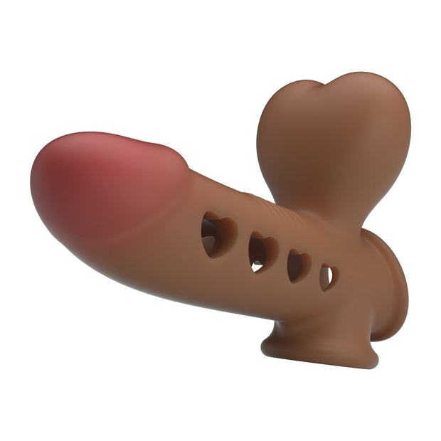 Guaina indossabbile prolunga pene in silicone gonfiabile pretty love