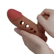 Guaina indossabbile prolunga pene in silicone gonfiabile pretty love