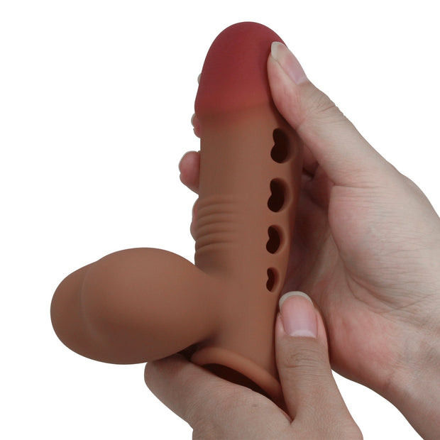Guaina indossabbile prolunga pene in silicone gonfiabile pretty love
