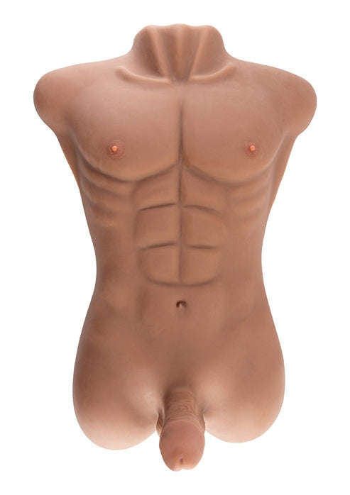 Masturbatore busto realistico con dildo e ano penetrabile dude,fuck me