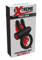 Anello fallico vibrante con stimolatore per clitoride in silicone per coppie hidden desire