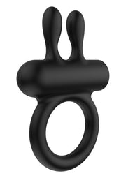 Anello fallico vibrante con stimolatore per clitoride in silicone per coppie hidden desire