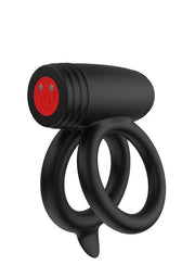 Anello fallico doppio vibrante in silcone stimolatore per lui e lei hidden desire