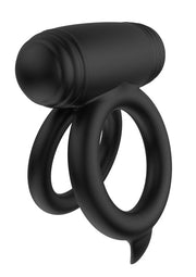 Anello fallico doppio vibrante in silcone stimolatore per lui e lei hidden desire
