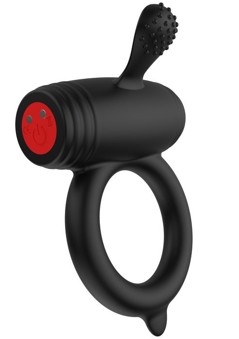 Anello fallico in silicone multivelocità stimola il clitoride hidden desire
