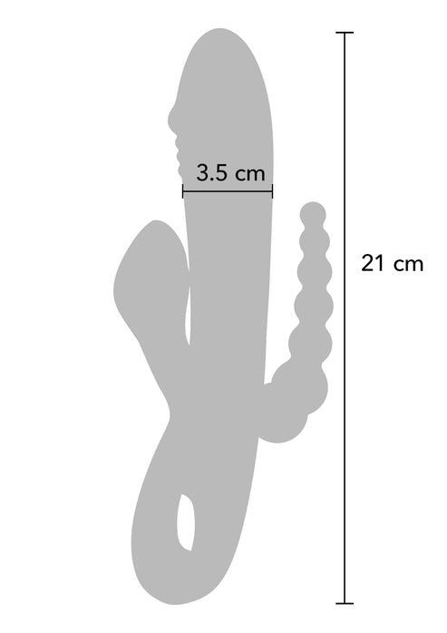 vibratore rabbit tripla stimolazione in silicone toyjoy
