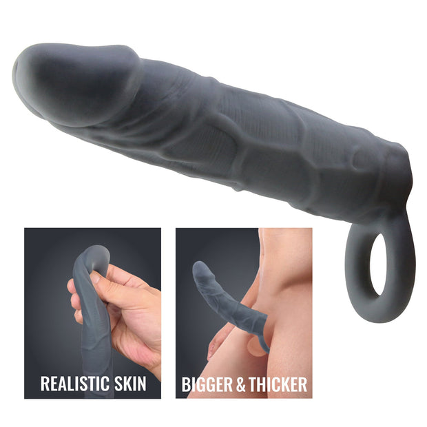 Guaina prolunga per pene realistica stimolatore con anello fallico pretty love