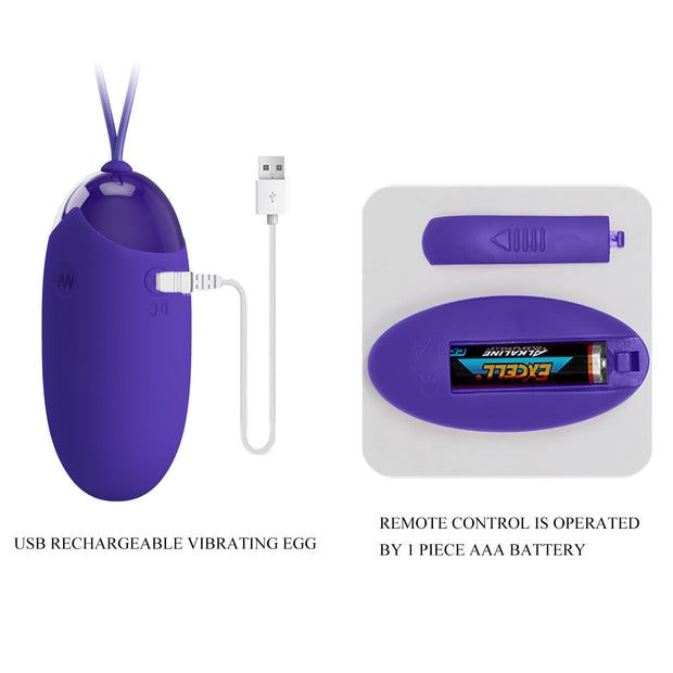 Ovetto vibrante stimolatore vaginale in silicone con telecomando baile