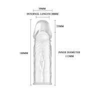 Guaina fallica indossabile prolunga per pene elastica baile