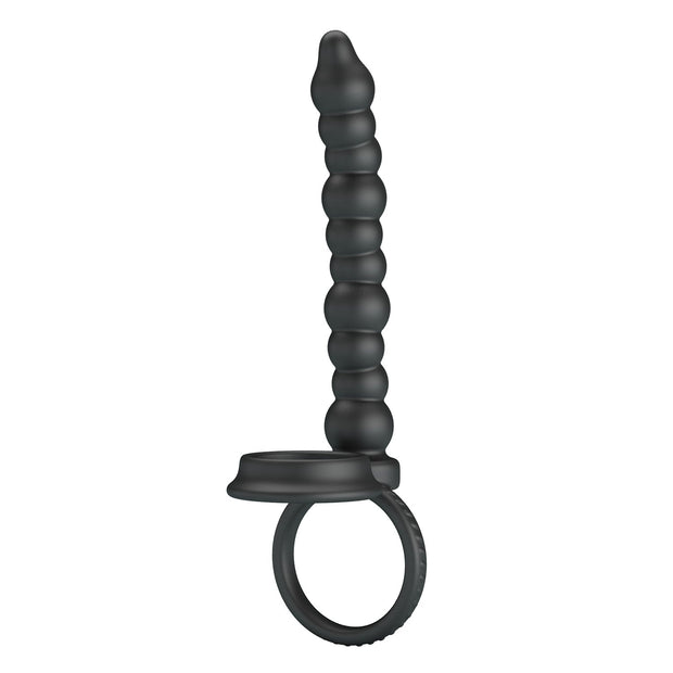 Dildo strap-on con anelli fallici in silicone stimolatore doppio baile