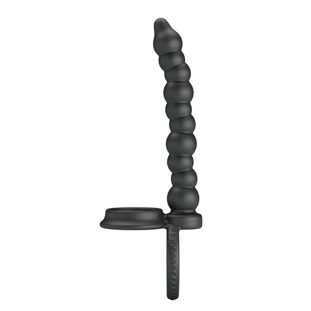 Dildo strap-on con anelli fallici in silicone stimolatore doppio baile
