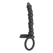 Dildo strap-on con anelli fallici in silicone stimolatore doppio baile