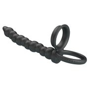 Dildo strap-on con anelli fallici in silicone stimolatore doppio baile