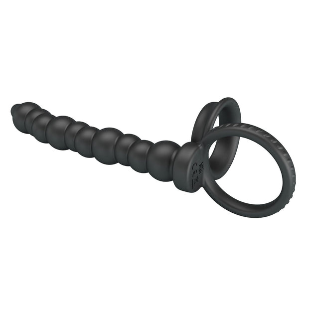 Dildo strap-on con anelli fallici in silicone stimolatore doppio baile
