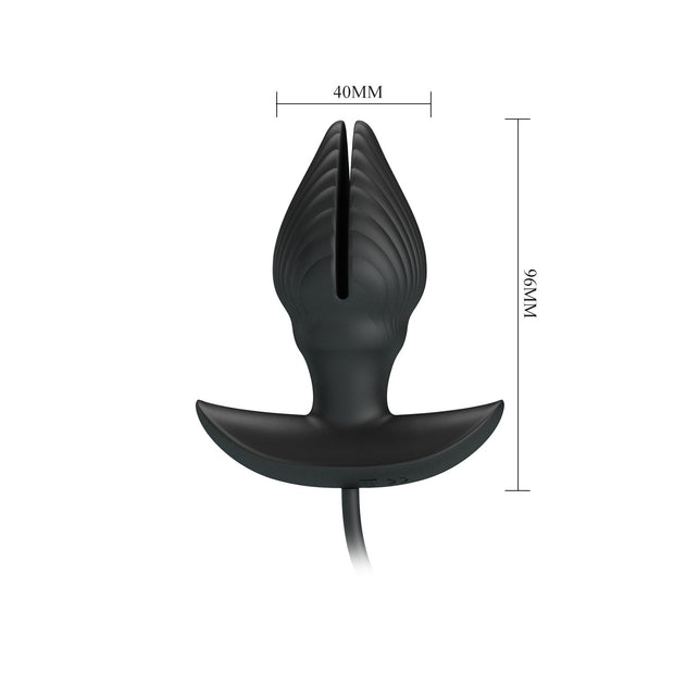 Vibratore anale in silicone ricaricabile con pompa baile