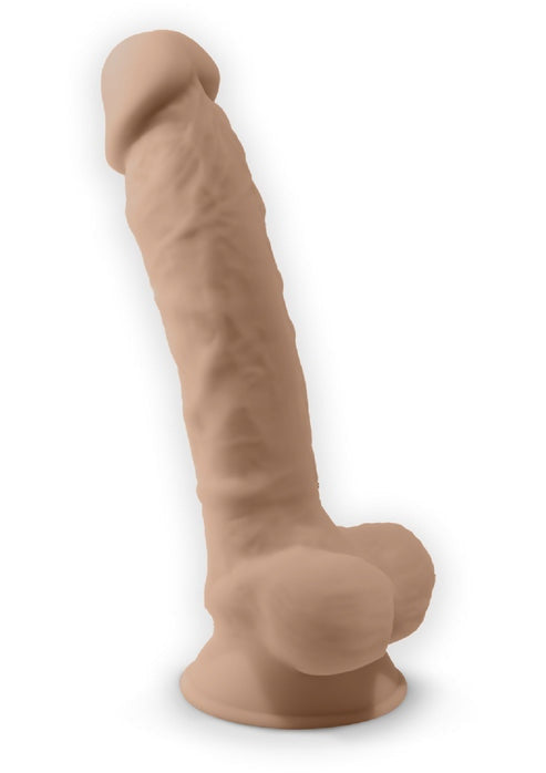 Dildo vibrante in silicone con testicoli super realistico con telecomando silexd