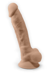Dildo vibrante in silicone con testicoli super realistico con telecomando silexd