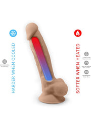 Dildo vibrante in silicone con testicoli super realistico con telecomando silexd