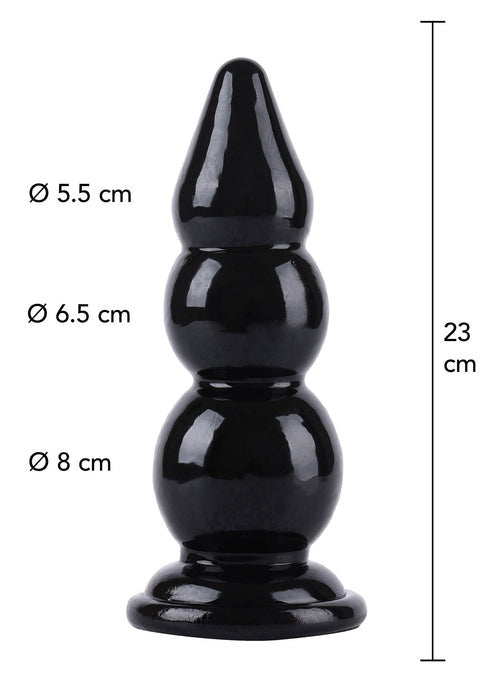 Plug anale con ventosa bullplug balls 23 cm hidden desire