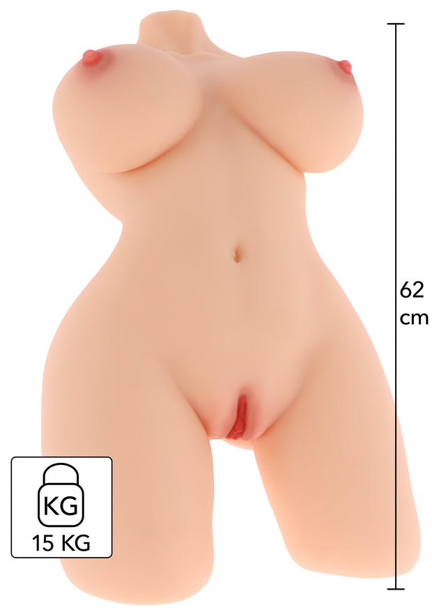 Masturbatore busto realistico femminile vagina e ano pentrabili masturbatore per lui big busty hidden desire