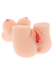 Masturbatore realistico busto femminile con ano e vagina vibrante penetrabile hidden desire