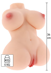 Masturbatore maschile busto femminile realistico con ano e vagina penetrabile hidden desire