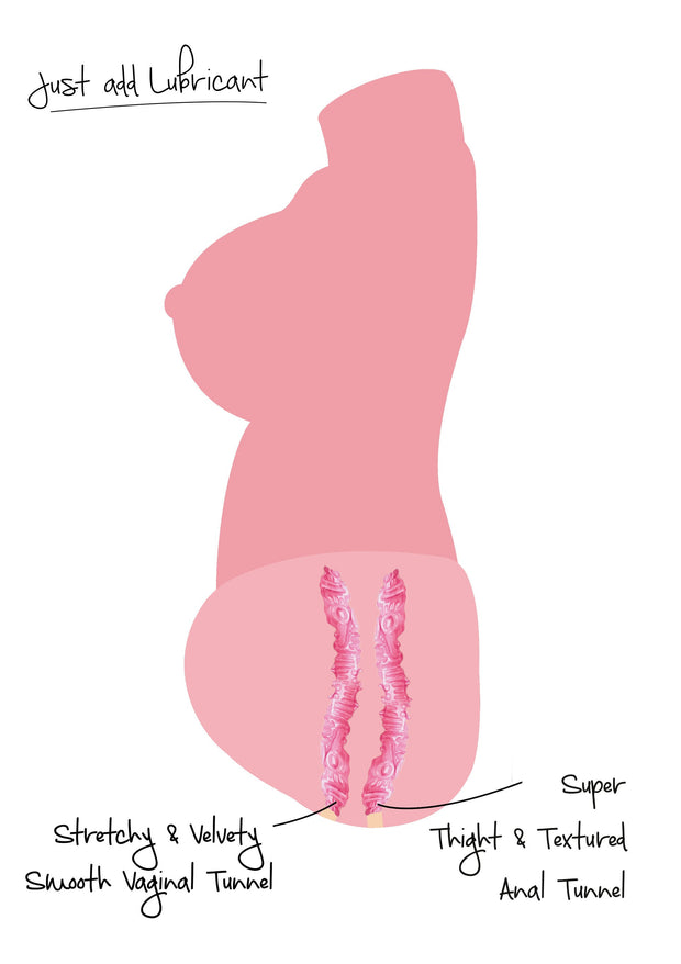 Masturbatore maschile busto femminile realistico con ano e vagina penetrabile hidden desire