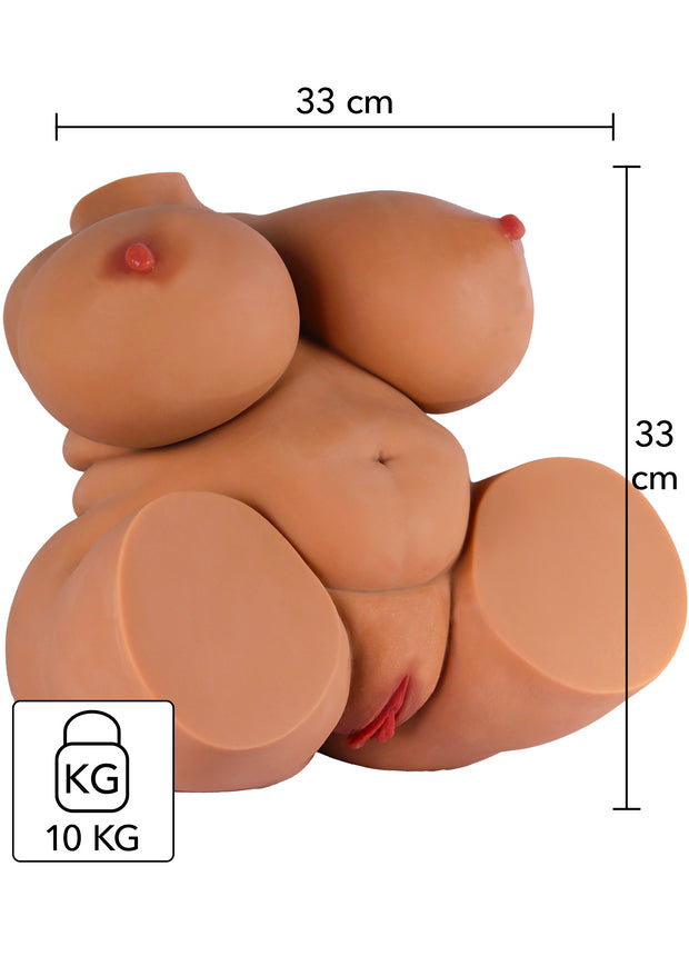 Masturbatore realistico busto femminile big con ano e vagina penetrabile hidden desire