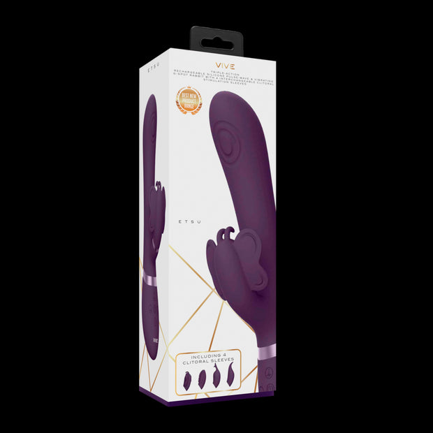 Vibratore rabbit in silicone con testine intercambiabili stimolatore vaginale vive