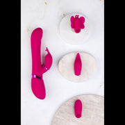 Vibratore rabbit stimolatore clitoride in silicone con 4 testine incluse Vive