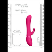 Vibratore rabbit stimolatore clitoride in silicone con 4 testine incluse Vive