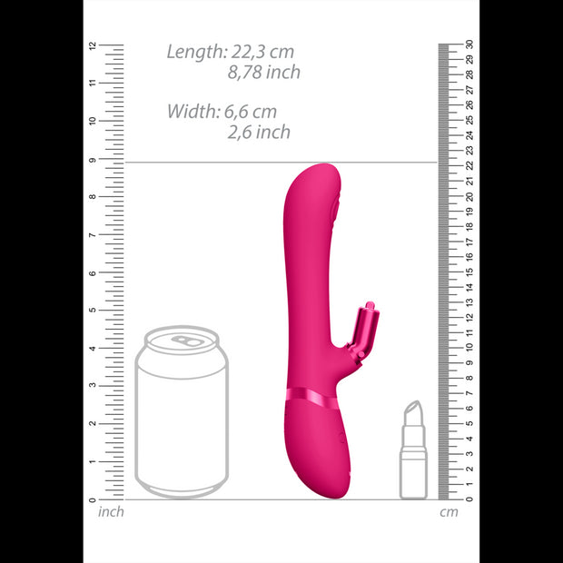 Vibratore rabbit stimolatore clitoride in silicone con 4 testine incluse Vive