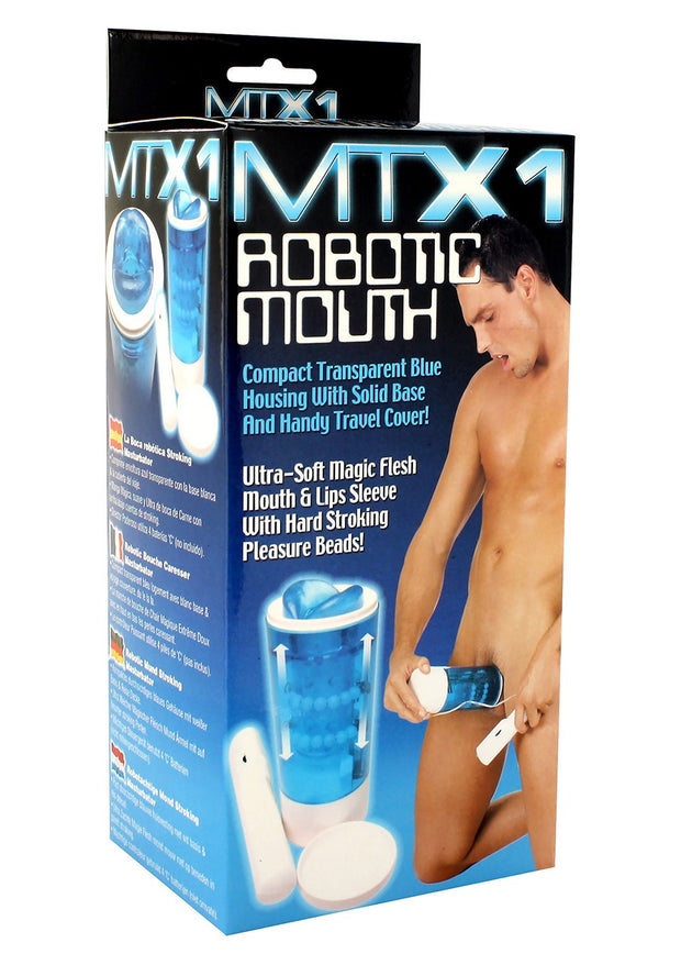 Masturbatore automatico robotic masturbator mouth blue