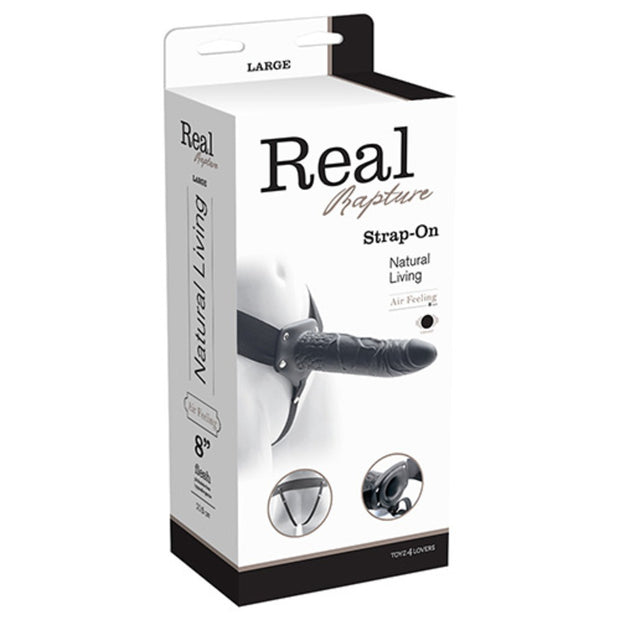 Vibratore Fallo vibrante dildo indossabile strap on cavo Real Rapture 8 Black