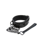 Collare Bondage con guinzaglio a catena fetish sinful black