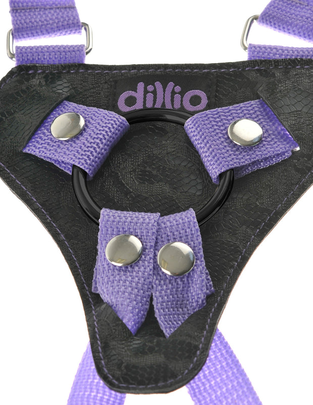 Fallo realistico Dildo indossabile vaginale anale  imbragatura strap on dillio harnes purple